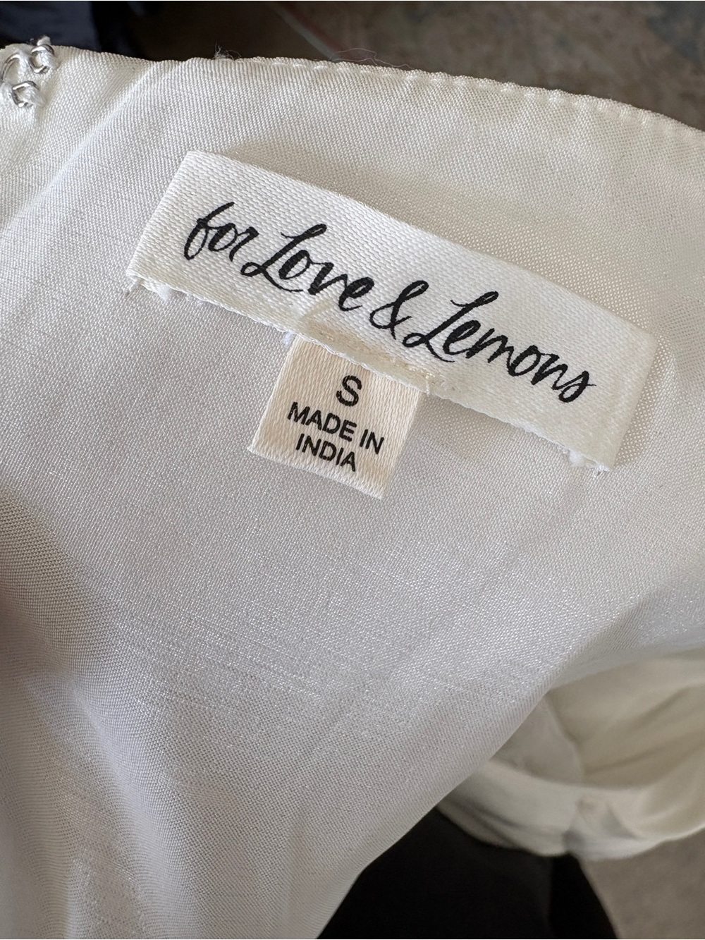 $429 NWOT For Love And Lemons “Evelyn” Mini Taffeta Dress in White Sz Small - Picture 3 of 12